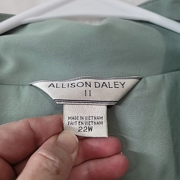 Vtg Allison Daley Womens Size 22W Color Block Windbreaker Jacket Lightweight 90s - Picture 16 of 16